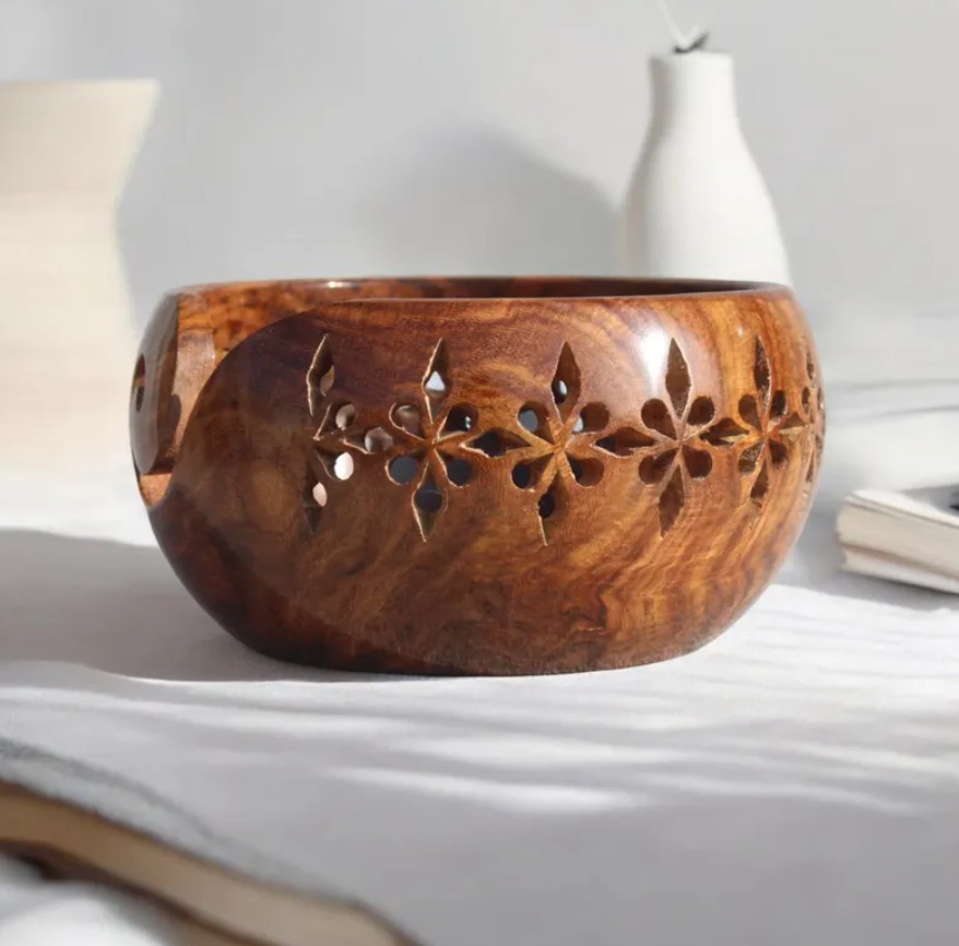 Wooden Yarn Bowl