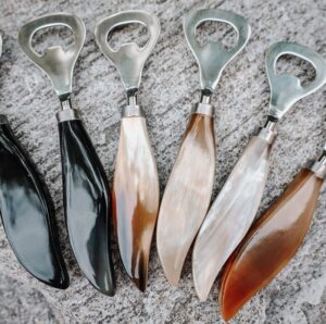 Horn bottle opener